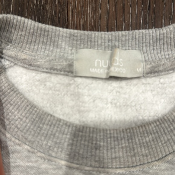 Nuuds Boston Pop Up Heather Grey Sweatshirt Size Medium - Picture 4 of 4